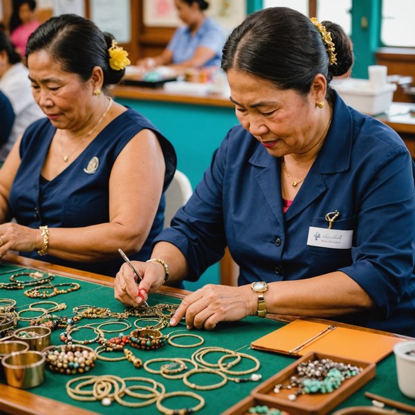 Quelle croisière propose des ateliers de fabrication de bijoux avec des artisans locaux en Thaïlande?