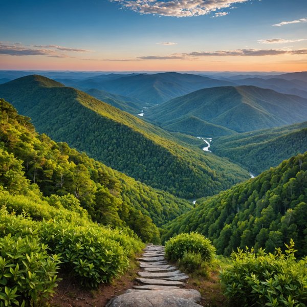 Quels sont les meilleurs itinéraires pour une randonnée dans les Blue Ridge Mountains, États-Unis?